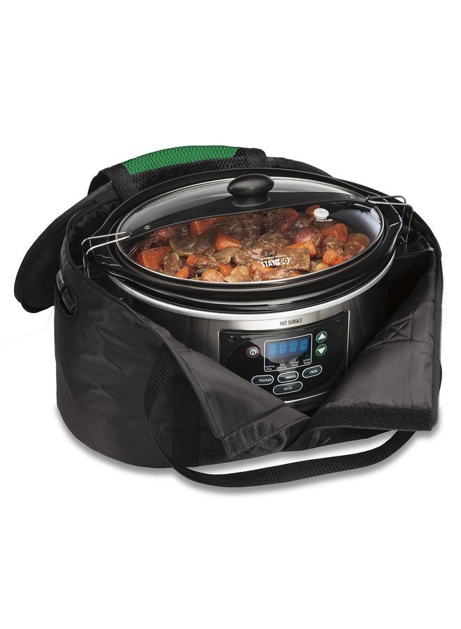 Hamilton Beach Hamilton Beach Portable Slow Cooker Travel Bag, Insulated Carrier Case for 4, 5, 6, 7 & 8 Quart Crock, Internal Mesh Net Holds Pot in Place, Compatible With Other Brands, Black (33002) - Image 3