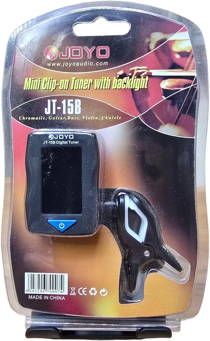 JOYO JT-15B Mini Clip-on Digital Tuner with Backlight for Guitar, Bass, Violin, Ukulele, Chromatic - Image 1