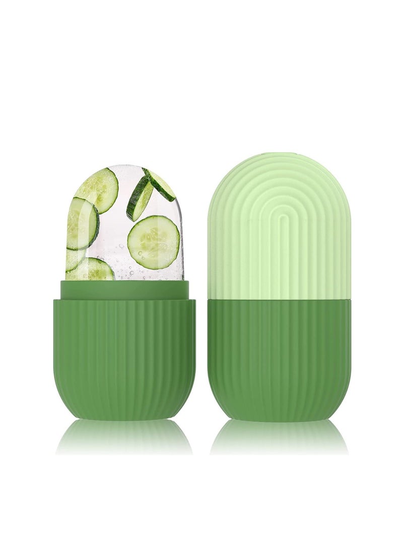 Glowudz Glowudz Reusable Silicone Facial Massage Ice Mold for Face and Eye Puffiness Relief Face Roller Skin Care Tighten Skin Green  - Image 1