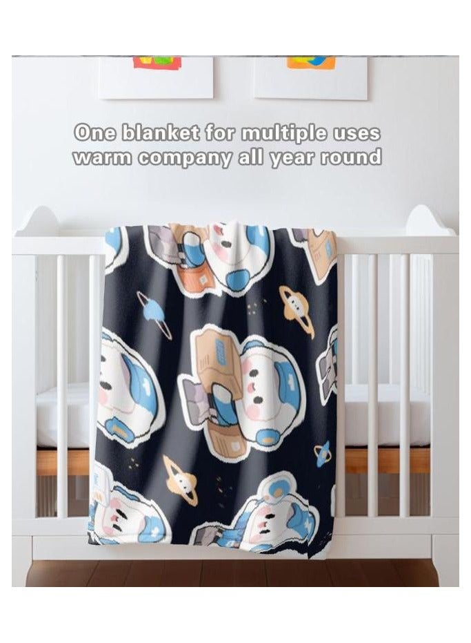 general Children's or student cartoon flannel thin blanket (warm and comfortable, suitable for sleep, games) 100cm*150cm - Image 3