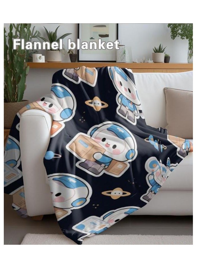 general Children's or student cartoon flannel thin blanket (warm and comfortable, suitable for sleep, games) 100cm*150cm - Image 1