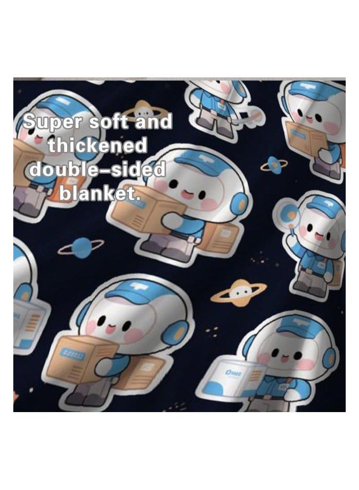 general Children's or student cartoon flannel thin blanket (warm and comfortable, suitable for sleep, games) 100cm*150cm - Image 4