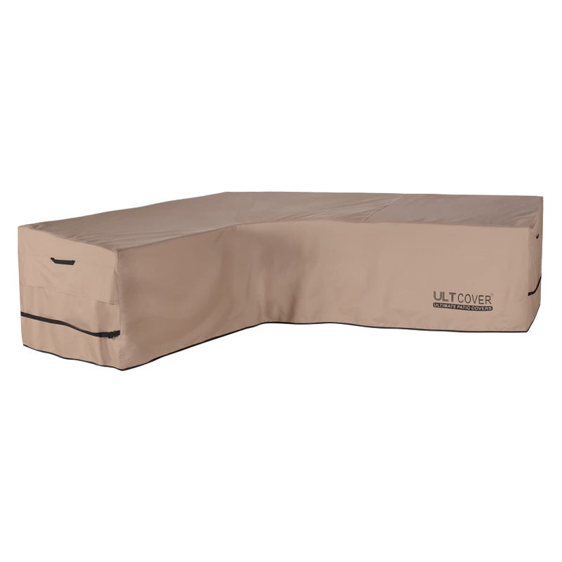 ULTCOVER Patio L-Shaped Left Facing Sofa Cover Waterproof for 6-Seater Outdoor Sectional Furniture Couch 85â€W (Left Side) x 110â€W (Back Length) - Image 1