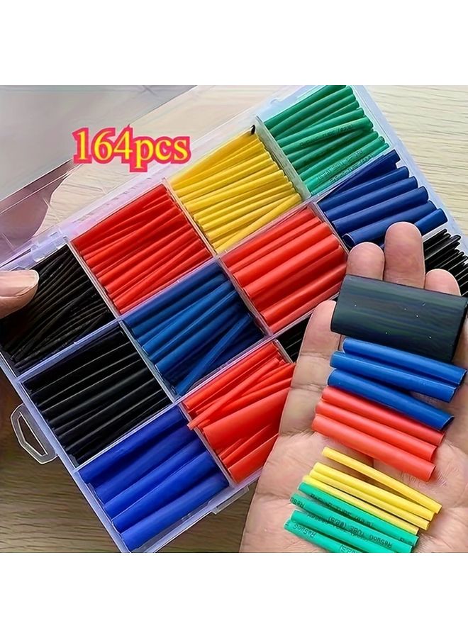 164 مجموعة من أنابيب الانكماش الحراري ذات درجة بحرية 2:1 مبطنة باللاصق للاستخدام الصناعي - Image 1