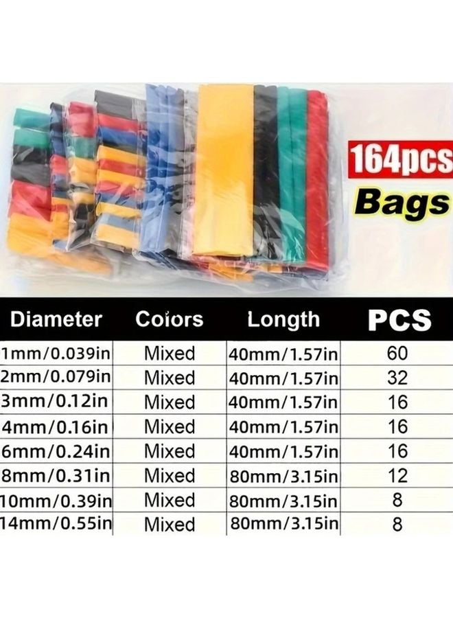 164 مجموعة من أنابيب الانكماش الحراري ذات درجة بحرية 2:1 مبطنة باللاصق للاستخدام الصناعي - Image 3