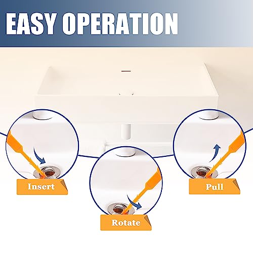 KeyFar 8 Pack 25inch Drain Snake Clog Remover, Drain Hair Remover, Sink Snake Drain Auger Cleaner Tool For Bath Tub, Toilet, Kitchen Sink, Sewer - Image 4