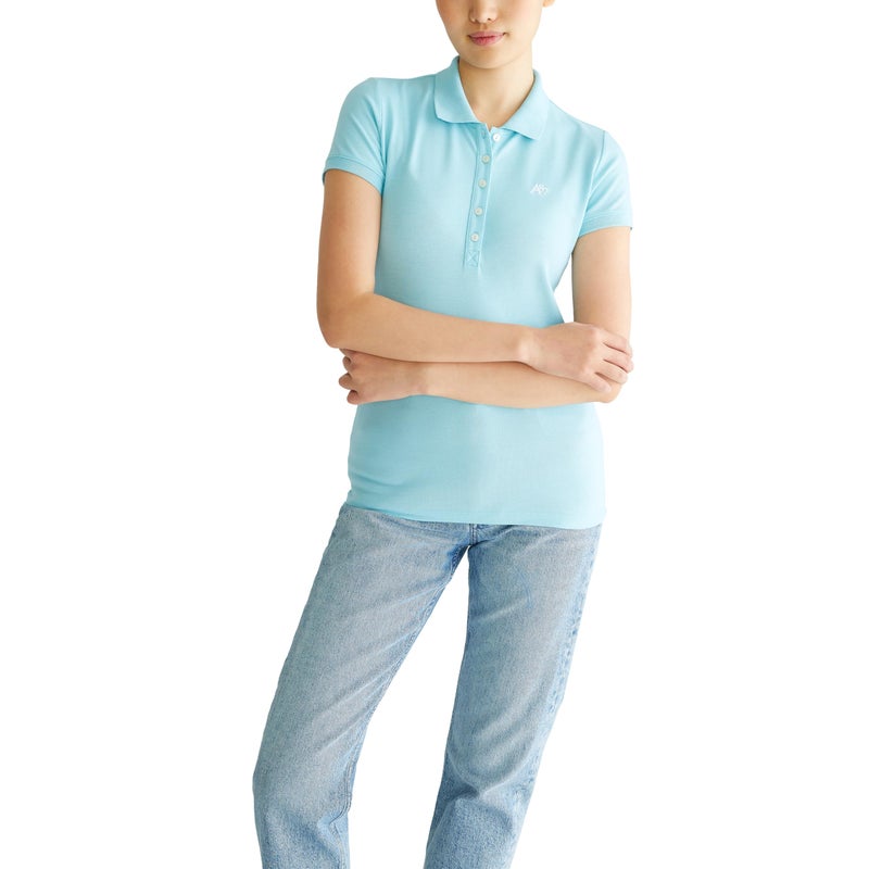 Aeropostale Aero Solid A87 Polo, Topaz Blue, S - Image 1