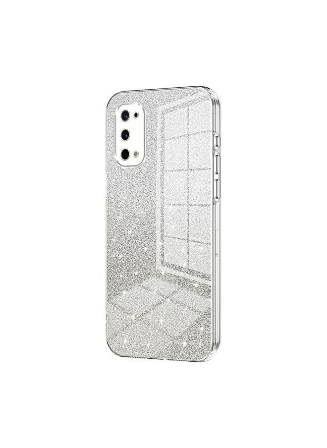 HuHa Case Cover For Realme X7 / Q2 Pro Gradient Glitter Powder Electroplated Phone Case Transparent 