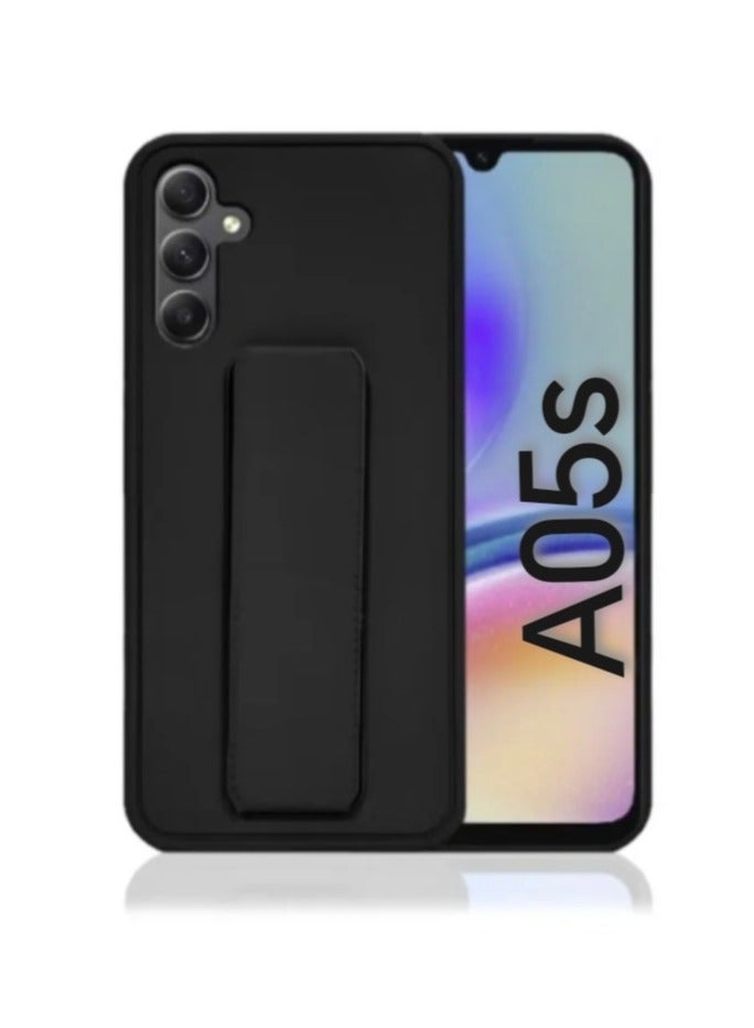 Case Cover For Samsung Galaxy A05s With Magnetic Hand Grip 3 in 1 Black