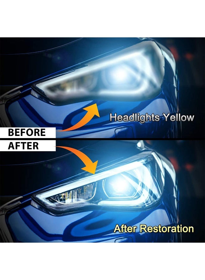 QV5-160 Headlight Restorer Spray 220ml for Car Headlamps – Removes Yellowing, Oxidation, Cloudiness, Minor Scratches, Enhances Brightness & Visibility, Headlight Repair & Refurbish Spray - Image 2