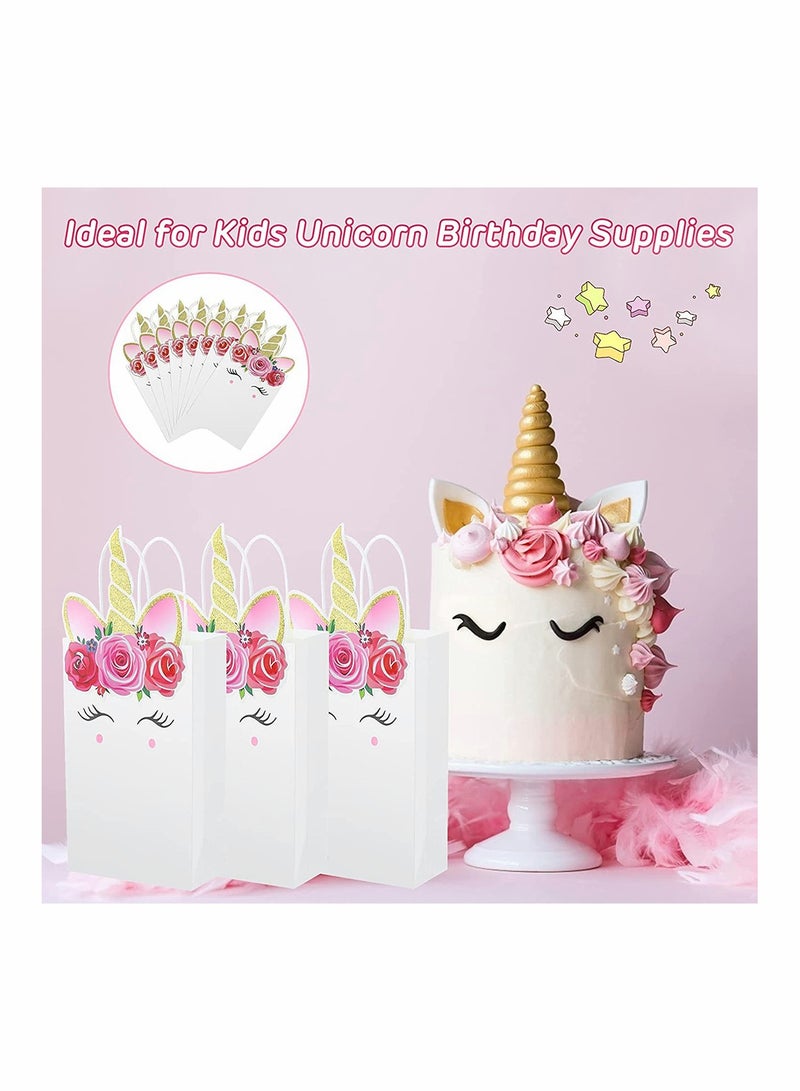 Excefore 10 Pack Unicorn Gift Bags, Party Favor Bags with Handle, Wedding Gifts, Decorated Paper Bags, Presents Packaging Bag, 21x15x8cm - Image 3