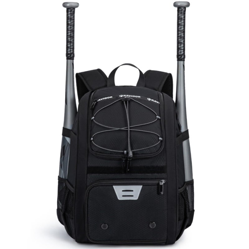 KAVIGOR Youth Baseball Bag, Softball Bag for Girls & Boys, Kids Tball Backpack with Shoes Compartment - Image 1