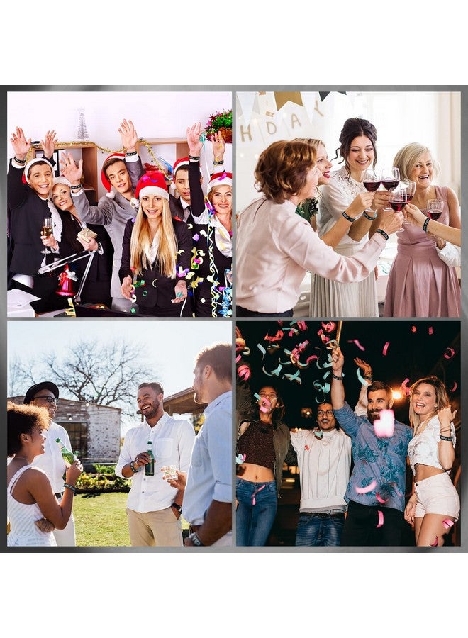 تيلينغ مجموعة من 500 سوار بلاستيكي VIP للحفلات والمناسبات، أساور VIP مخصصة، أساور بلاستيكية، أساور معصم مقاومة للماء، أساور ذراع للمناسبات والحفلات الموسيقية (أسود) - Image 5