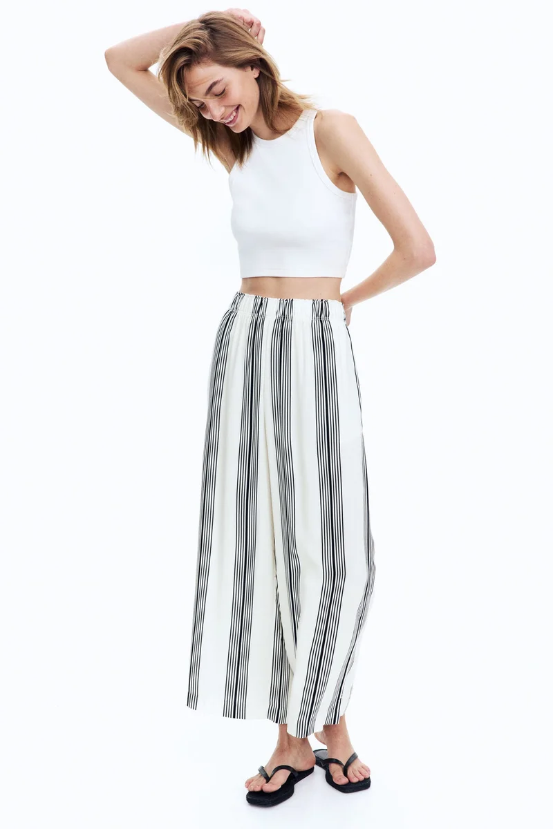 H&M Cropped pull-on trousers
