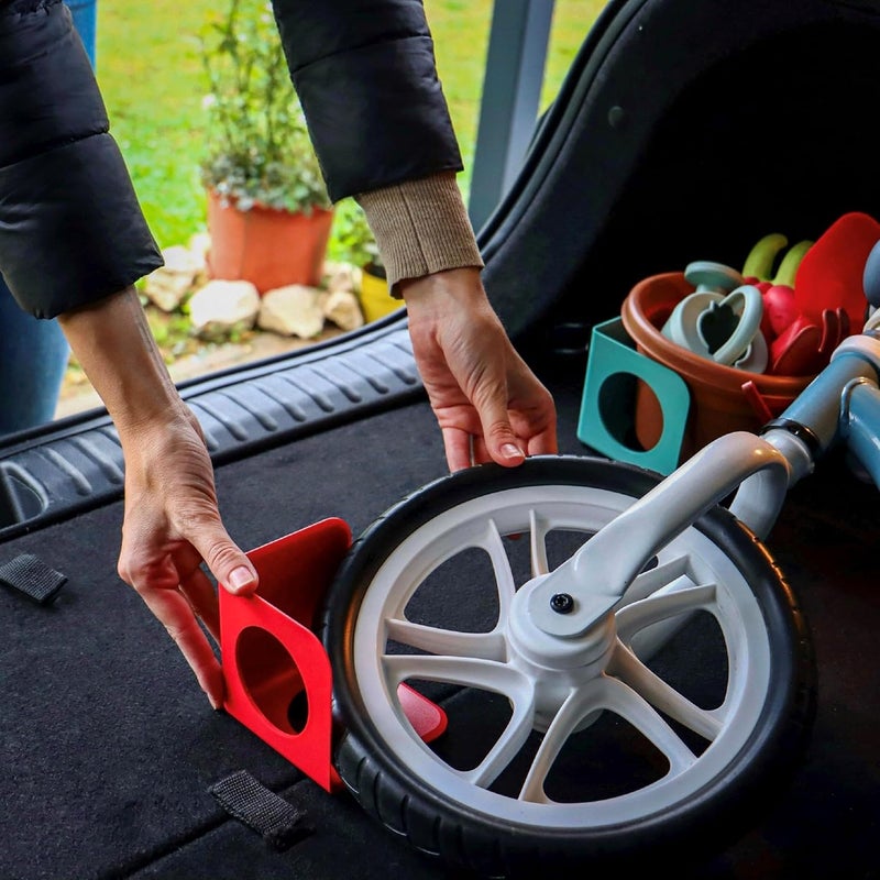 Rati Nook Luggage Fixation for the Boot with Velcro and Non-Slip Pads - Pack of 2 - Red - Image 4