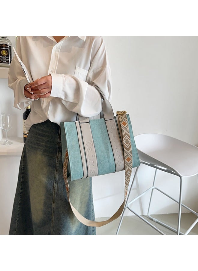 2024 Vintage Fashion Ladies Handbag Large Capacity Shoulder Messenger Bag Color Matching Tote Bag-Colour:Brown-Size:Large  - Image 3