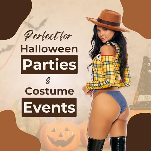 Forplay Women's Playtime Sheriff Sexy Cowboy Movie Character Costume Adult Costume, Yellow, M/L - Image 5