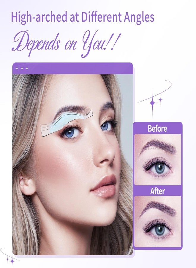 Beauty7 مجموعة شرائح شمع الحواجب عالية القوس من بيتي7 الحساسة، لإزالة شعر الوجه، 24 شريحة شمع للحواجب، 4 مناديل زيت مهدئة، للبشرة الحساسة للنساء - Image 4