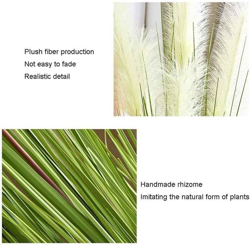 Fox & Fern Bulrush Grass Artificial Plant | with Pot | Elevate Any Corner of Your Home/Office | Ornamental Plant Best for Gifting, Party, Home Decor (Pack of 1) (Ht. 55CM) GABL2500W - Image 5