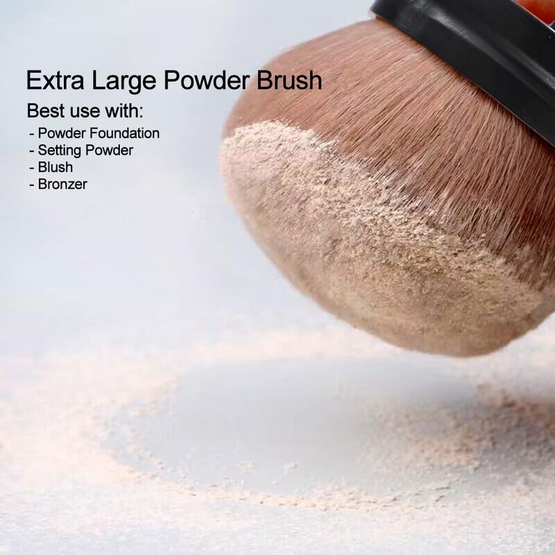 DRIPOO Big Self Tanning Blend Brush, Extra Large Kabuki, Self Tanner, Fundation, Powder, Sunless Tanning, Blusher, Shadow, Bronzer, Face and Body Brush (Black) - Image 2