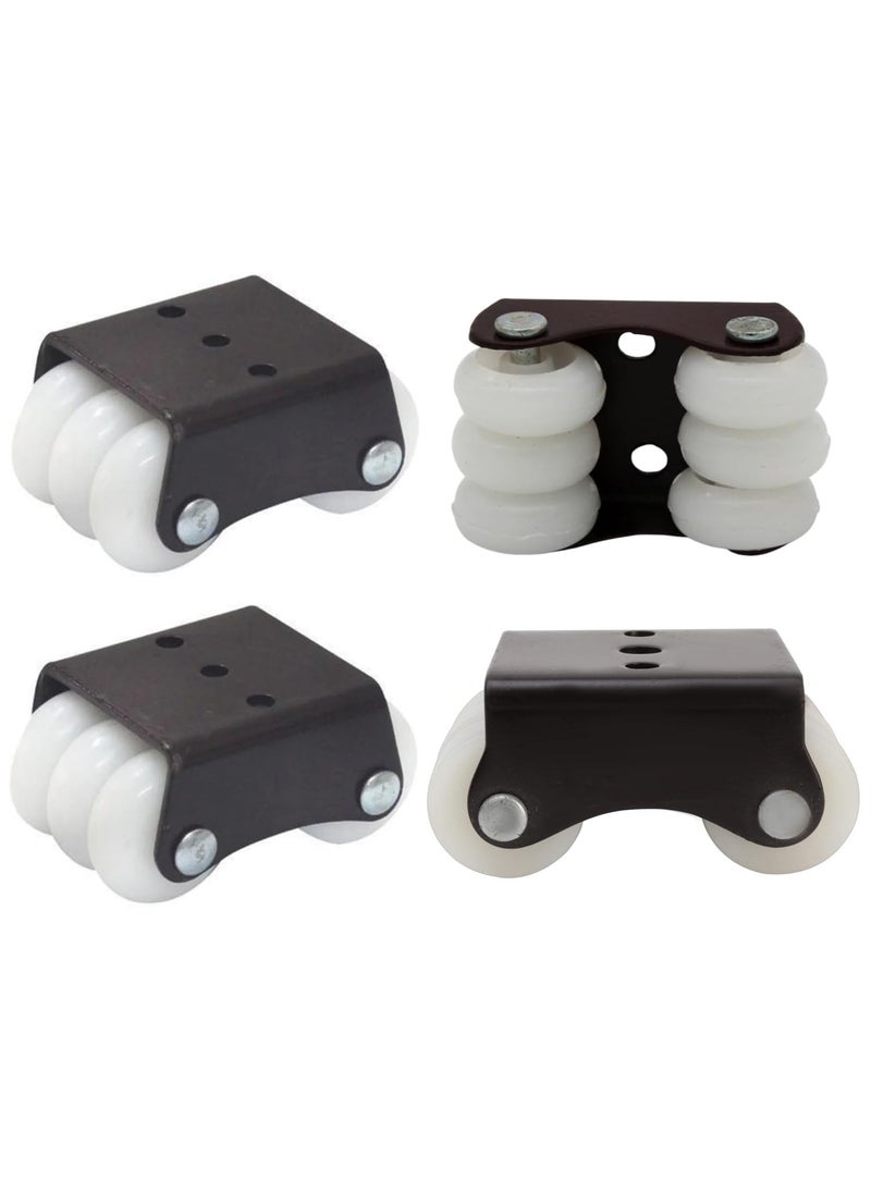 THOISEWELT THOISEWELT 6 Wheel Caster Black Color Fix Moving Caster Wheel Hotel Hospital Industrial Furniture Loading Capacity 400kg Pack Of 4  - Image 1