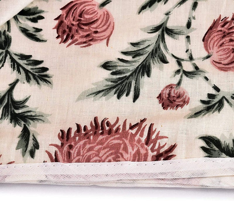 RRC Super Soft Cotton 3 Layer Reversible Double Size| Soft Light-Weight Blanket 84X96(Inches) 213X243(CM) Flannel Dohar Throws for Bed,Lahariya Fabric Edging/Piping Bed Dohar - Image 5