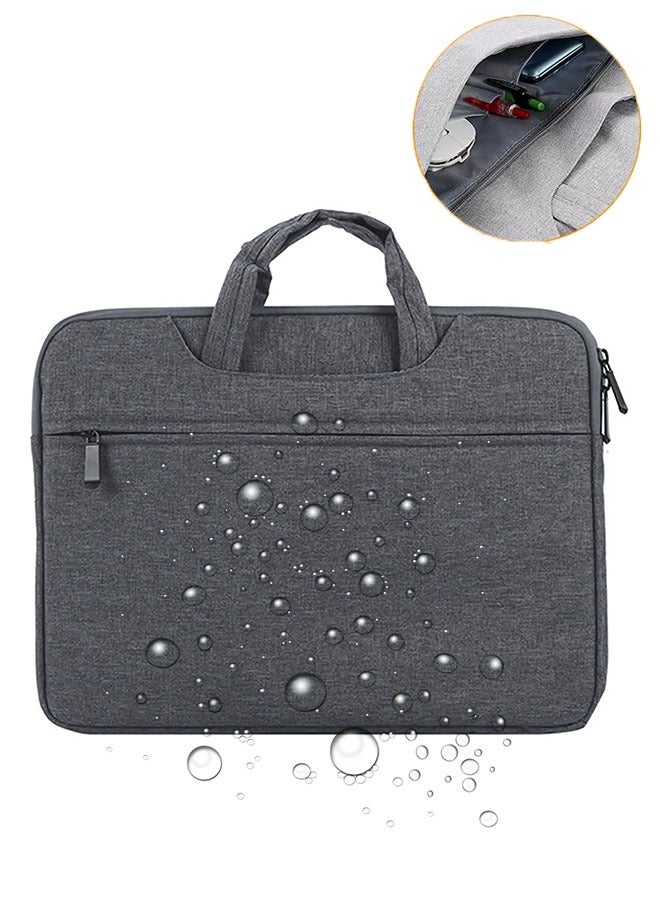Portable Laptop Bag 13.3 Inch Padded Briefcase Travel Tote Expandable Computer Bag Waterproof Shockproof Zipper Lightweight for Macbook, HP, Dell, Lenovo  - Image 1