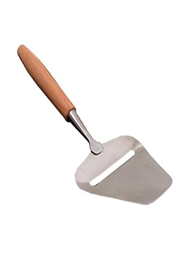 MBBITL Cheese Slicer Plane Stainless Steel Cutter Spatula Server Wood Handle - Image 1
