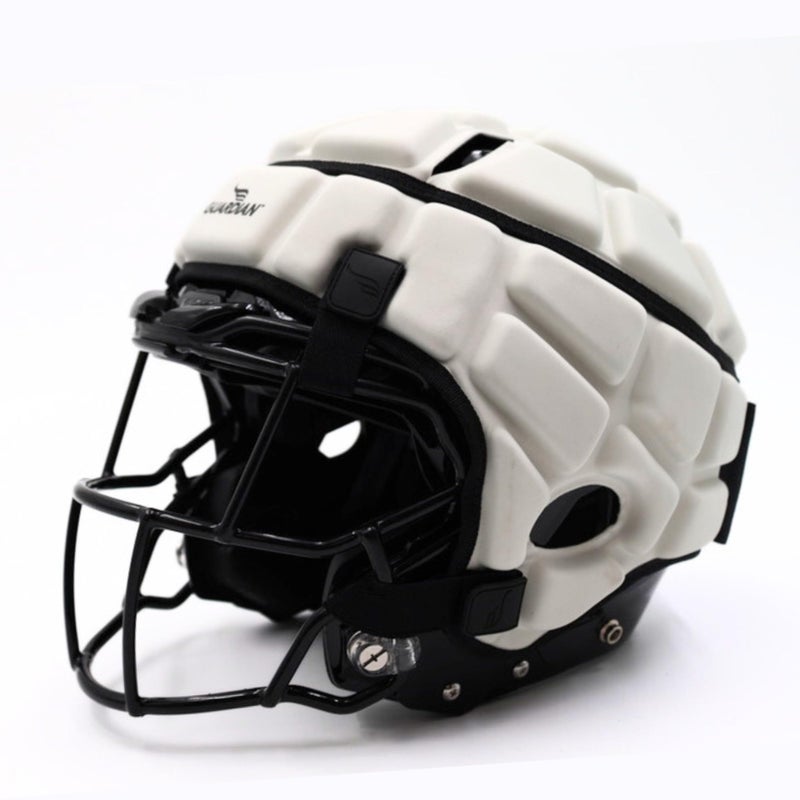 Guardian Cap  SoftShell Helmet Cover for Football and Lacrosse  Reduces Impact and Protects Helmets  One Size Fits All for Youth High School and College Programs  White - Image 3