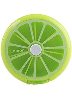 Rotating Portable Dispensing Pill Case Mini Pill Box Seven Grid Pill Case
