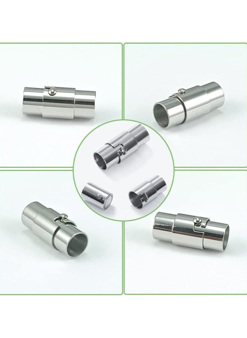 30 PCS Magnetic Clasps for Jewelry, Leather Cord End Caps Magnetic Locking Clasps and Closures, Jewelry Making Supplies for Leather Bracelet(4 MM / 0.16 in) - Image 4
