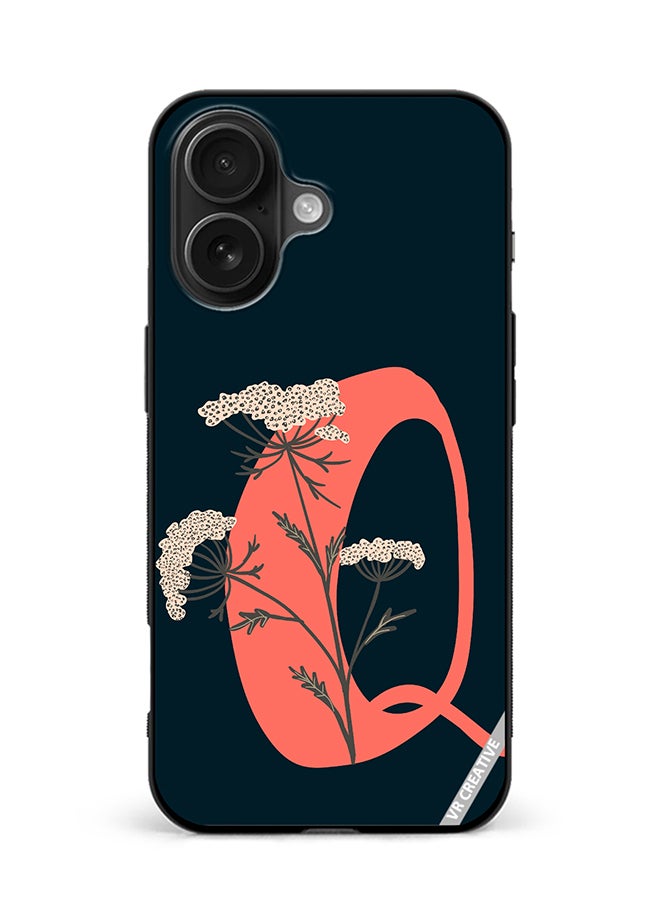 VR CREATIVE Protective Case Cover For Apple iPhone 16 Plus Alphabet Q Design Multicolour