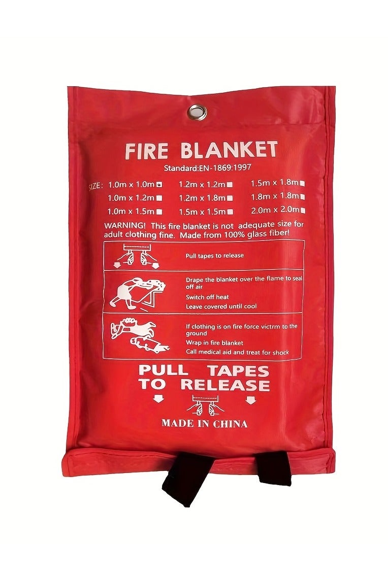 1pc emergency fire blanket flame retardant blanket suitable for home kitchen school bbq, car and office 40 x 40 fiberglass fire blanket - Image 2