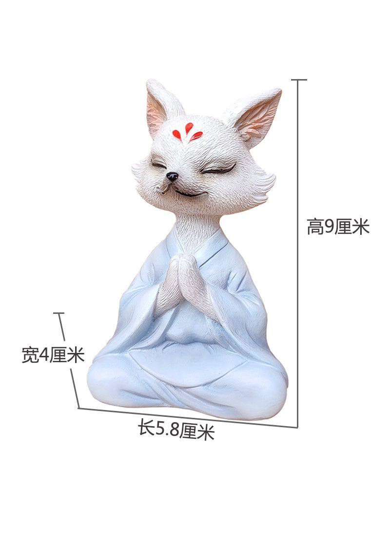 Generic - Mini Zen White Fox Succulent Pot Decor [Dive into practice] White Fox - Image 1