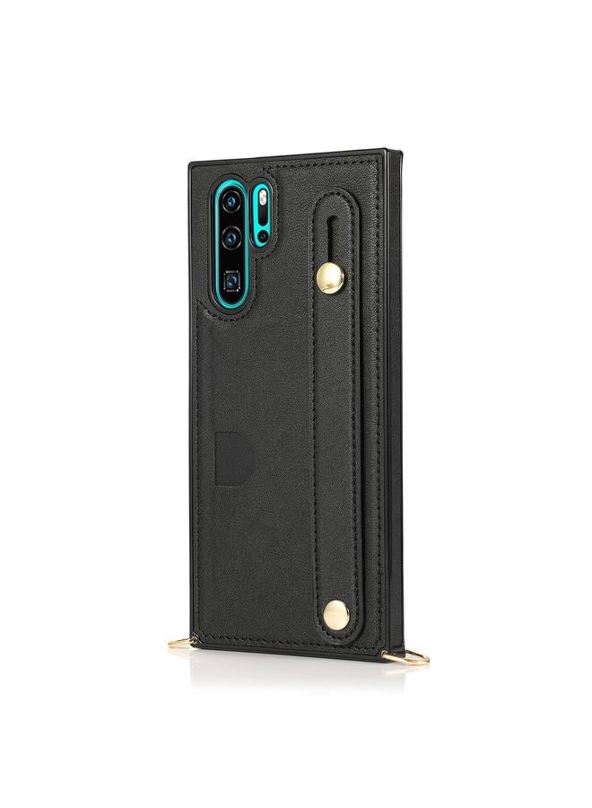 Zaboon Case For Huawei P30 Pro Wrist Strap PU+TPU Shockproof Protective Case with Crossbody Lanyard & Holder & Card Slot - Image 2