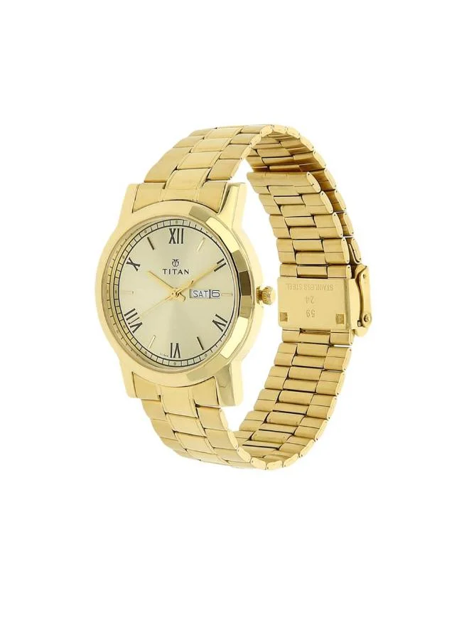 تيتان Men's Metal Analog Watch 1644YM03 - 38 mm