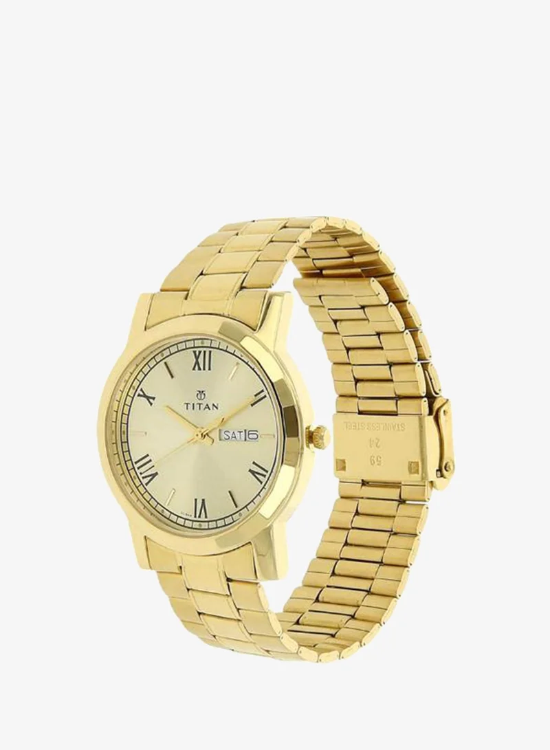 تيتان Men's Metal Analog Watch 1644YM03 - 38 mm