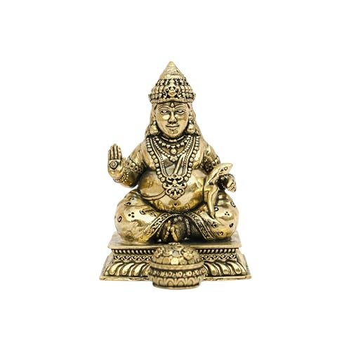 TREE MAISON CORONATING HOMES Vastu Dhan Kuber Ji Idol | 3.5 Inch | Weight - 105 G Approx | Lord Kuber Statue for Wealth & Prosperity | Kubera Idol | Dhan Kuber Murti | Home Decoration - Image 1