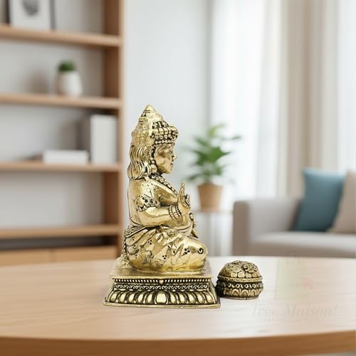 TREE MAISON CORONATING HOMES Vastu Dhan Kuber Ji Idol | 3.5 Inch | Weight - 105 G Approx | Lord Kuber Statue for Wealth & Prosperity | Kubera Idol | Dhan Kuber Murti | Home Decoration - Image 5