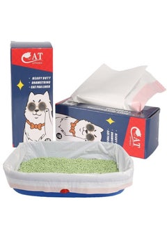 Generic Cat Litter Liner Bags, Heavy Duty Litter Box Tray Liners with Drawstring, Leak Proof and Easy to Clean, Pack of 10 Cat Waste Bags  - Image 1