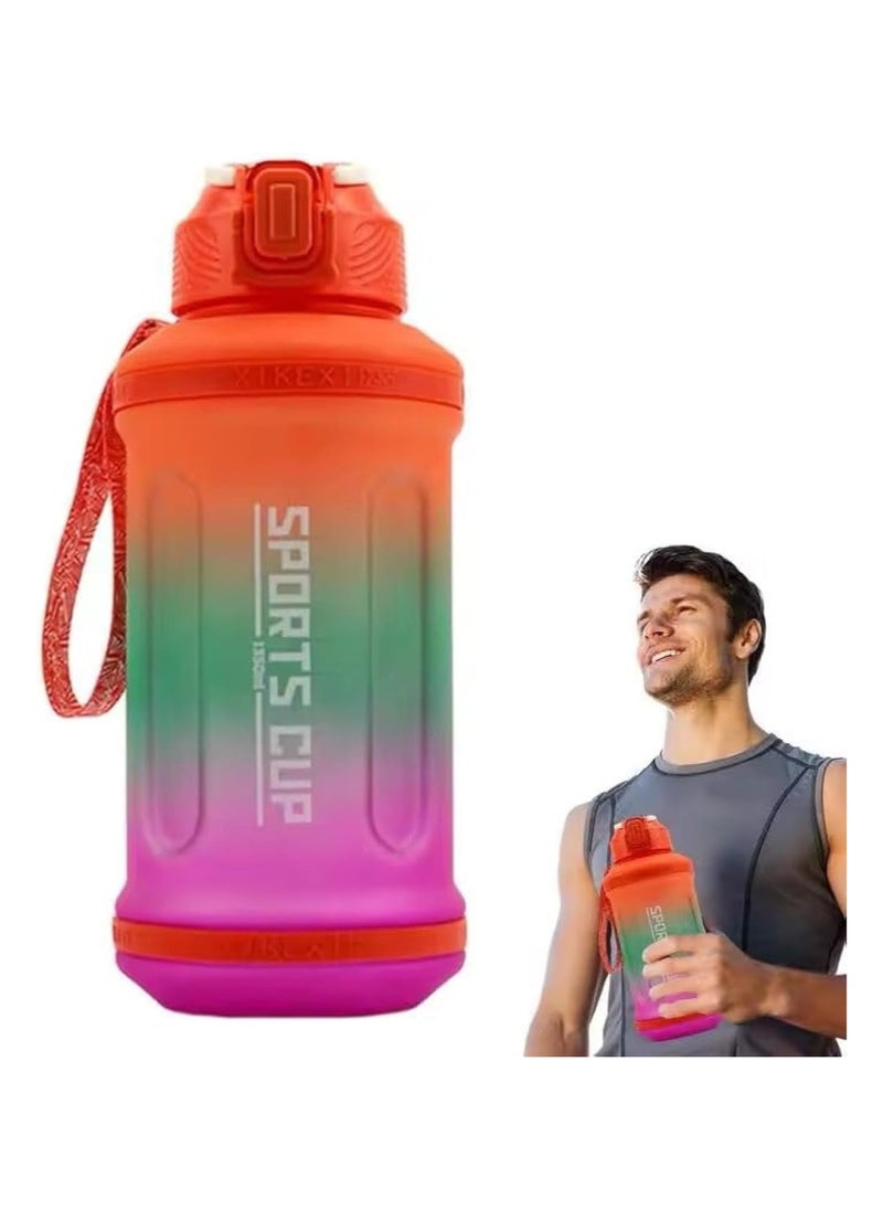 QSHOP Qshop 1350ml Sports Water Bottle, Half Gallon Motivational Water Bottle with Removable Straw and Removable Time Marker, BPA Free Leakproof Large Water Jug for Gym  - Image 2
