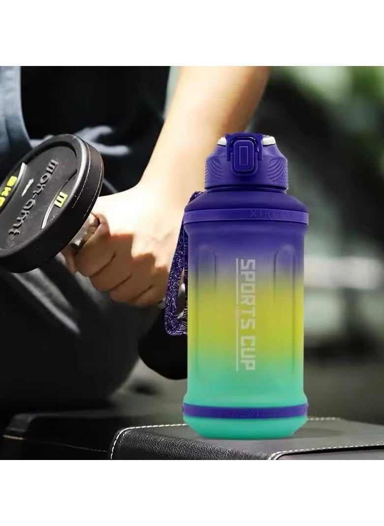 QSHOP Qshop 1350ml Sports Water Bottle, Half Gallon Motivational Water Bottle with Removable Straw and Removable Time Marker, BPA Free Leakproof Large Water Jug for Gym  - Image 4