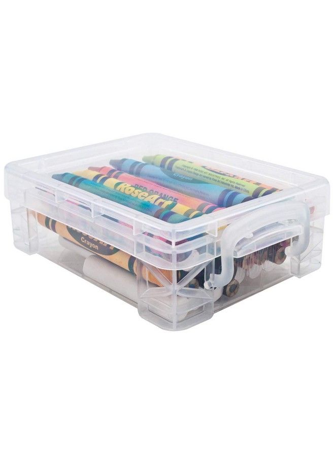 Advantus Super Stacker Crayon Box 4.75 X 3.5 X 1.5 Inches Clear 1 Box (40311) - Image 3