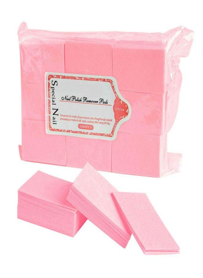 Aysekone 600 Pieces Pink Lint Free Nail Wipes Gel Polish Remover Cotton Pads for Manicure and Nail Art - Image 1