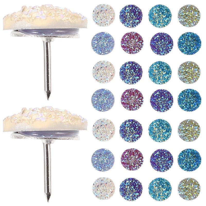 Shining Multi Color Small Thumb Tacks Decorative Push Pins For Cork Board Office Desk Accessories Home Use 30pcs - Image 2