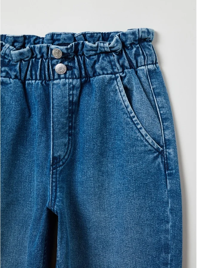 او في اس Paper bag jeans with pockets