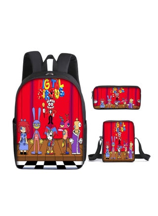 Surprise circus backpack primary and secondary school students schoolbag printed backpack 4-5-6 grade shoulder bag pen bag,21-Three-piece set (backpack + satchel + pencil bag) - pzsku/ZF70C263752A182031861Z/45/_/1732813543/afc54d40-087e-4192-a3a5-b8af2bef94ea