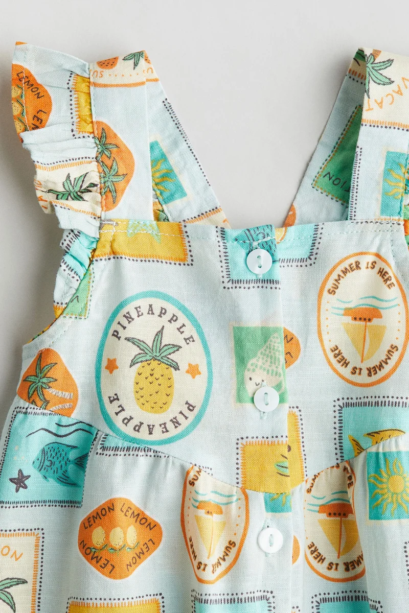 H&M Flounce-trimmed cotton dress