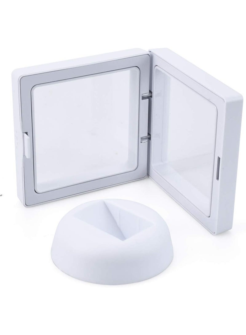 3D Floating Display Frame (2 Pack) with Stands - Novelty Coin & Jewelry Showcase - Suspension Effect Case for Medals, Pearls, Samples, and Challenge Coins (White) - Image 3