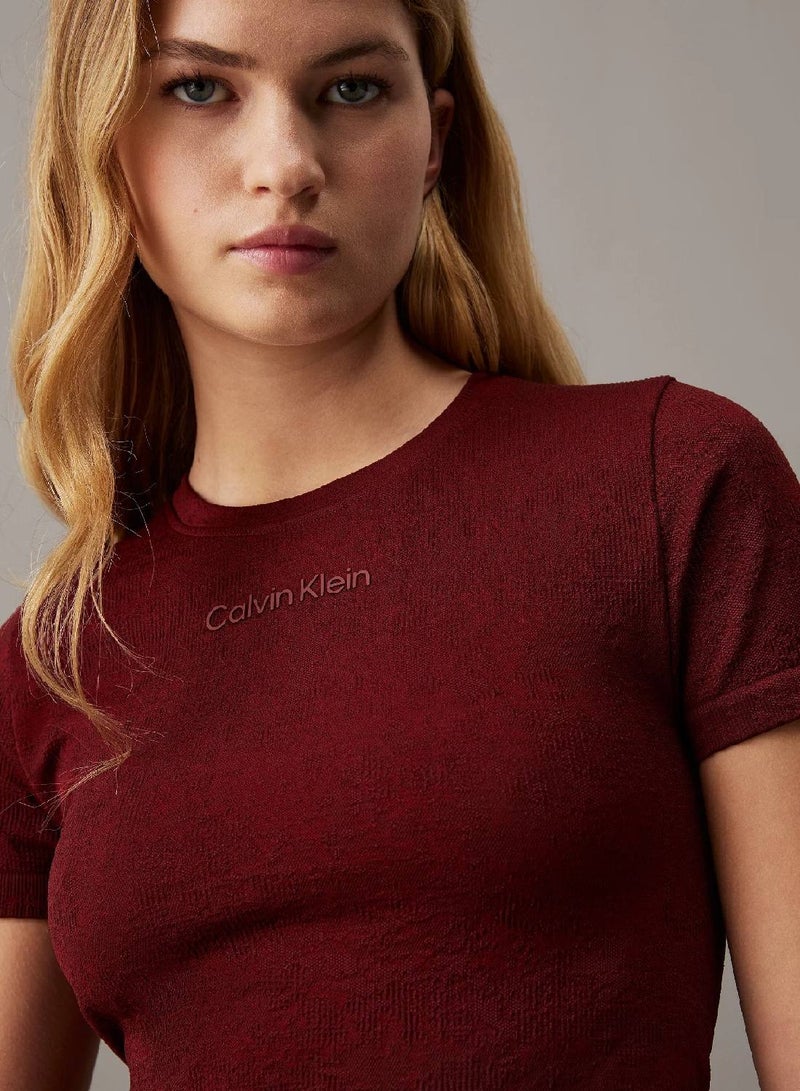 CALVIN KLEIN Cropped Gym T-shirt - Image 3